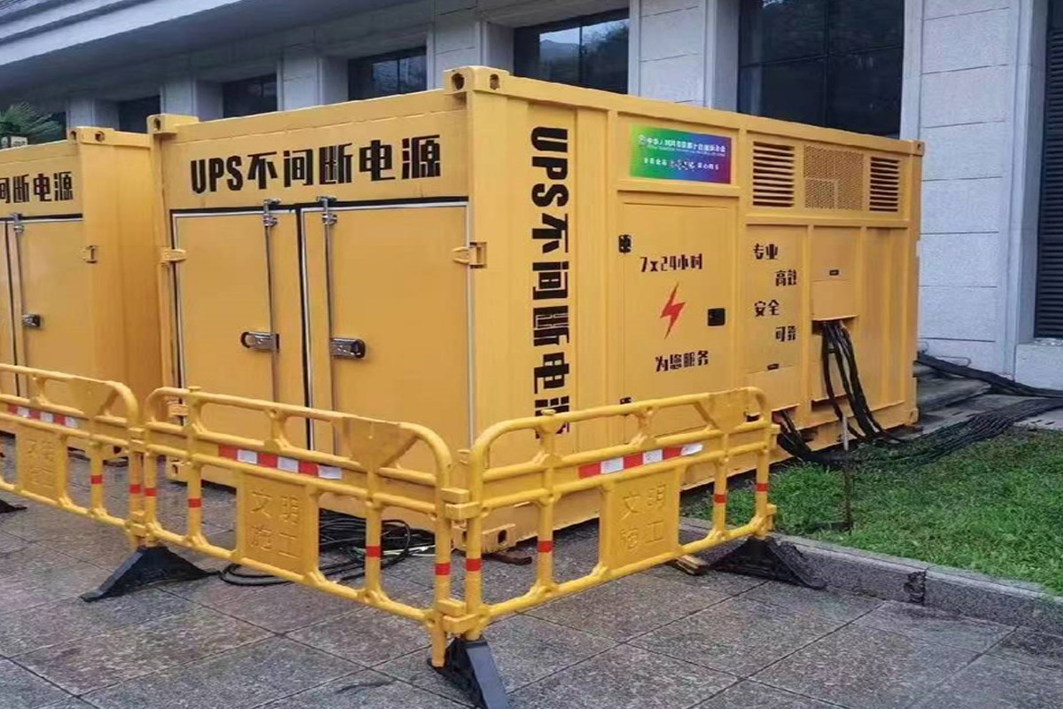 泰山发电机租赁施工现场